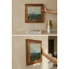 Vincent Van Gogh - Vue de Paris prise de Montmartre - Doğal Ahşap Çerçeveli Taş Tablo