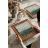 Vincent Van Gogh - Vue de Paris prise de Montmartre - Doğal Ahşap Çerçeveli Taş Tablo