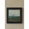 Vincent Van Gogh - Vue de Paris prise de Montmartre - Doğal Ahşap Çerçeveli Taş Tablo