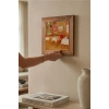 Vincent Van Gogh - Intérieur de restaurant - Doğal Ahşap Çerçeveli Taş Tablo