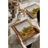 Vincent Van Gogh - Garden With Courting Couples - Doğal Ahşap Çerçeveli Taş Tablo