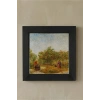 Vincent Van Gogh - Garden With Courting Couples - Doğal Ahşap Çerçeveli Taş Tablo