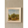 Vincent Van Gogh - Garden With Courting Couples - Doğal Ahşap Çerçeveli Taş Tablo