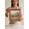 Vincent Van Gogh - Boulevard de Clichy - Doğal Ahşap Çerçeveli Taş Tablo