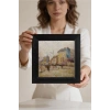 Vincent Van Gogh - Boulevard de Clichy - Doğal Ahşap Çerçeveli Taş Tablo