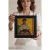Vincent Van Gogh - İtalyan Kadın - Doğal Ahşap Çerçeveli Taş Tablo