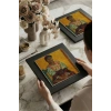 Vincent Van Gogh - İtalyan Kadın - Doğal Ahşap Çerçeveli Taş Tablo