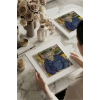 Vincent Van Gogh - Père Tanguy Portresi - Doğal Ahşap Çerçeveli Taş Tablo