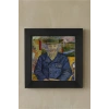 Vincent Van Gogh - Père Tanguy Portresi - Doğal Ahşap Çerçeveli Taş Tablo