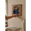 Vincent Van Gogh - Père Tanguy Portresi - Doğal Ahşap Çerçeveli Taş Tablo