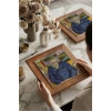 Vincent Van Gogh - Père Tanguy Portresi - Doğal Ahşap Çerçeveli Taş Tablo