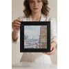 Vincent Van Gogh - View of Paris - Doğal Ahşap Çerçeveli Taş Tablo