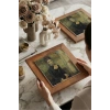Vincent Van Gogh - Portrait of Léonie Rose Charbuy-Davy - Doğal Ahşap Çerçeveli Taş Tablo