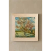 Vincent Van Gogh - Flowering Peach Trees - Doğal Ahşap Çerçeveli Taş Tablo