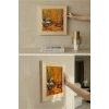Vincent Van Gogh - Les Alycamps Alycamps - Doğal Ahşap Çerçeveli Taş Tablo