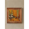 Vincent Van Gogh - Les Alycamps Alycamps - Doğal Ahşap Çerçeveli Taş Tablo