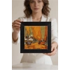 Vincent Van Gogh - Les Alycamps Alycamps - Doğal Ahşap Çerçeveli Taş Tablo