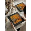 Vincent Van Gogh - Les Alycamps Alycamps - Doğal Ahşap Çerçeveli Taş Tablo