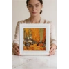 Vincent Van Gogh - Les Alycamps Alycamps - Doğal Ahşap Çerçeveli Taş Tablo