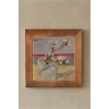 Vincent Van Gogh - Blossoming Almond Branch in a Glass- Doğal Ahşap Çerçeveli Taş Tablo