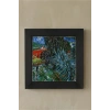 Vincent Van Gogh - Doctor Gachets Garden in Auvers - Doğal Ahşap Çerçeveli Taş Tablo