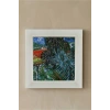 Vincent Van Gogh - Doctor Gachets Garden in Auvers - Doğal Ahşap Çerçeveli Taş Tablo