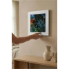 Vincent Van Gogh - Doctor Gachets Garden in Auvers - Doğal Ahşap Çerçeveli Taş Tablo