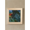Vincent Van Gogh - Doctor Gachets Garden in Auvers - Doğal Ahşap Çerçeveli Taş Tablo