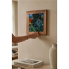 Vincent Van Gogh - Doctor Gachets Garden in Auvers - Doğal Ahşap Çerçeveli Taş Tablo