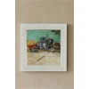 Vincent Van Gogh - Encampment of Gypsies with Caravans - Doğal Ahşap Çerçeveli Taş Tablo