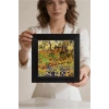 Vincent Van Gogh - Garden at Arles - Doğal Ahşap Çerçeveli Taş Tablo