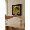 Vincent Van Gogh - Garden at Arles - Doğal Ahşap Çerçeveli Taş Tablo