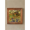 Vincent Van Gogh - Garden at Arles - Doğal Ahşap Çerçeveli Taş Tablo