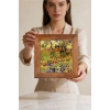 Vincent Van Gogh - Garden at Arles - Doğal Ahşap Çerçeveli Taş Tablo