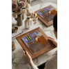 Vincent Van Gogh - The Room - Doğal Ahşap Çerçeveli Taş Tablo