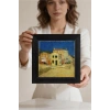 Vincent Van Gogh - The House - Doğal Ahşap Çerçeveli Taş Tablo