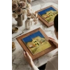Vincent Van Gogh - The House - Doğal Ahşap Çerçeveli Taş Tablo