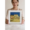 Vincent Van Gogh - The House - Doğal Ahşap Çerçeveli Taş Tablo