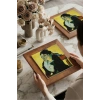 Vincent Van Gogh - Madame Ginouxen Arlesienne - Doğal Ahşap Çerçeveli Taş Tablo
