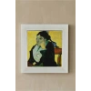 Vincent Van Gogh - Madame Ginouxen Arlesienne - Doğal Ahşap Çerçeveli Taş Tablo