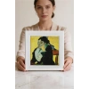 Vincent Van Gogh - Madame Ginouxen Arlesienne - Doğal Ahşap Çerçeveli Taş Tablo