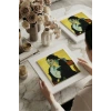 Vincent Van Gogh - Madame Ginouxen Arlesienne - Doğal Ahşap Çerçeveli Taş Tablo