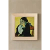 Vincent Van Gogh - Madame Ginouxen Arlesienne - Doğal Ahşap Çerçeveli Taş Tablo