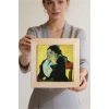 Vincent Van Gogh - Madame Ginouxen Arlesienne - Doğal Ahşap Çerçeveli Taş Tablo