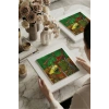Vincent Van Gogh - De stoel van Gauguin - Doğal Ahşap Çerçeveli Taş Tablo