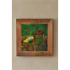 Vincent Van Gogh - De stoel van Gauguin - Doğal Ahşap Çerçeveli Taş Tablo