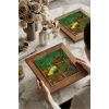 Vincent Van Gogh - De stoel van Gauguin - Doğal Ahşap Çerçeveli Taş Tablo