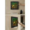 Vincent Van Gogh - De stoel van Gauguin - Doğal Ahşap Çerçeveli Taş Tablo