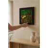 Vincent Van Gogh - De stoel van Gauguin - Doğal Ahşap Çerçeveli Taş Tablo