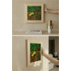 Vincent Van Gogh - De stoel van Gauguin - Doğal Ahşap Çerçeveli Taş Tablo